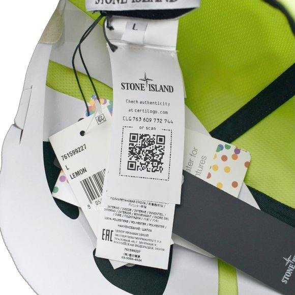 NEW $175 Stone Island Basbell Hat!  Large  Greenish Yellow (Lemon)  White Logo - Picture 2 of 3